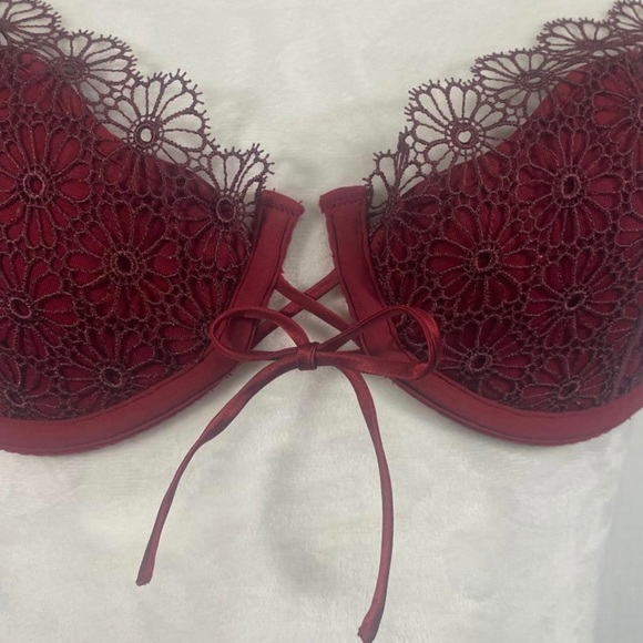 VS Sexy Plunge Coverage Pushup Racerback Lace Bra - Picture 2 of 14